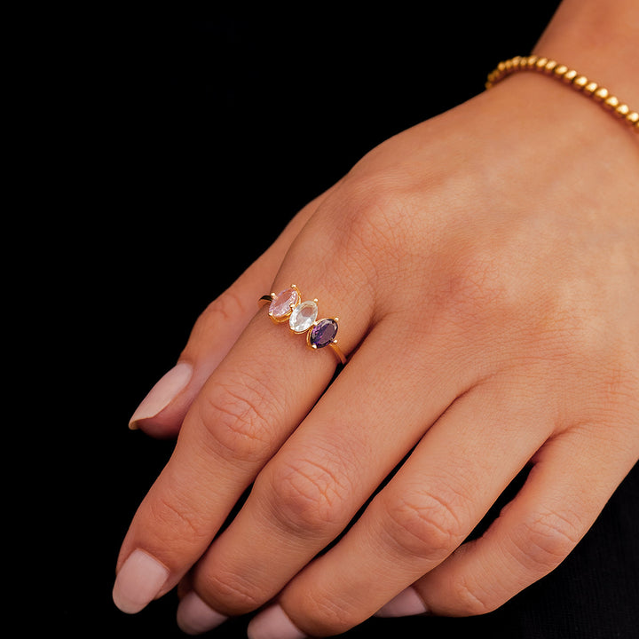 Marquis Cut Birthstone Ring