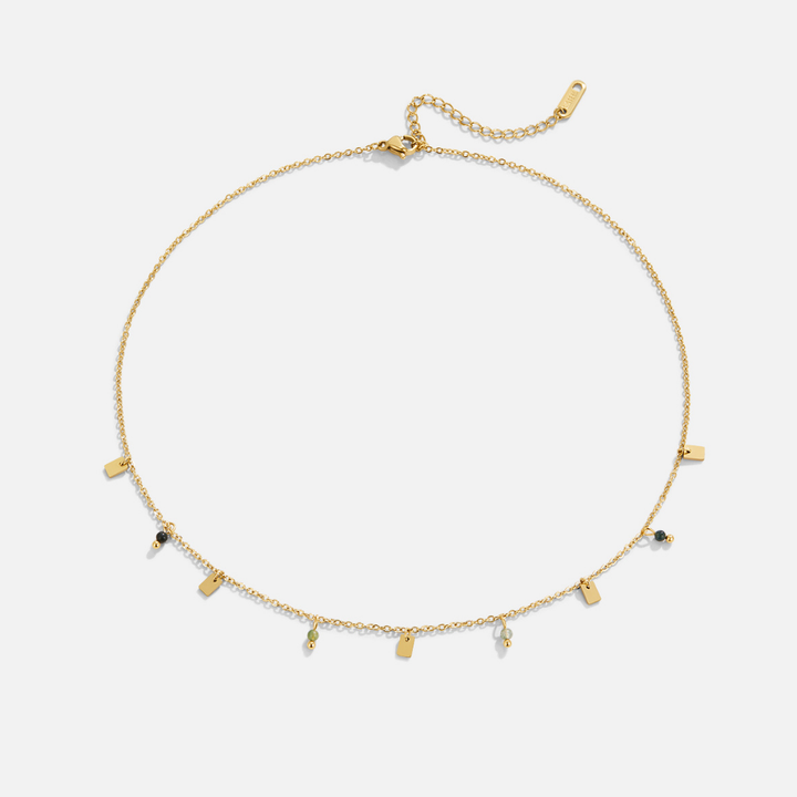 Tara Gold Square Droplet Necklace