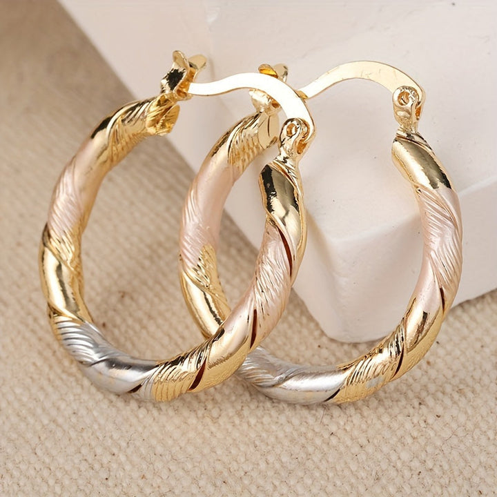Vintage round hoop earrings