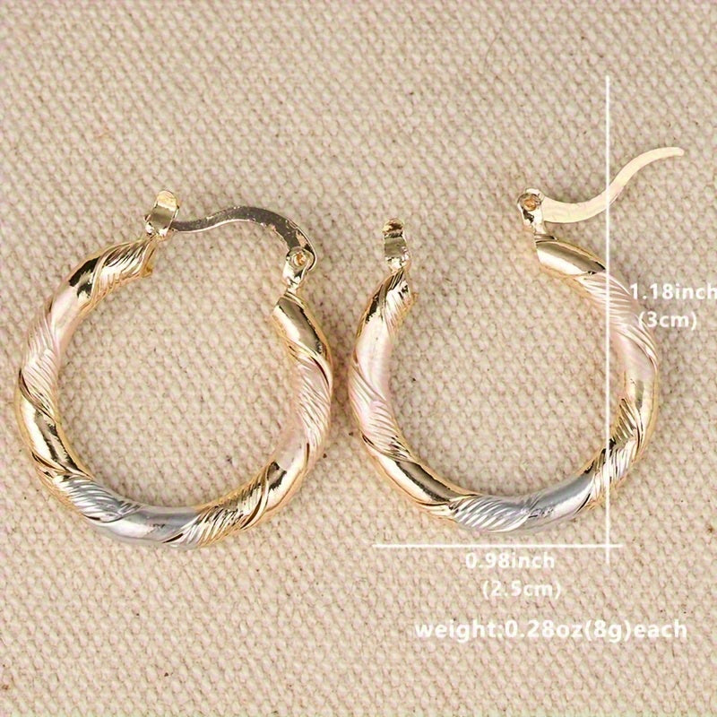 Vintage round hoop earrings