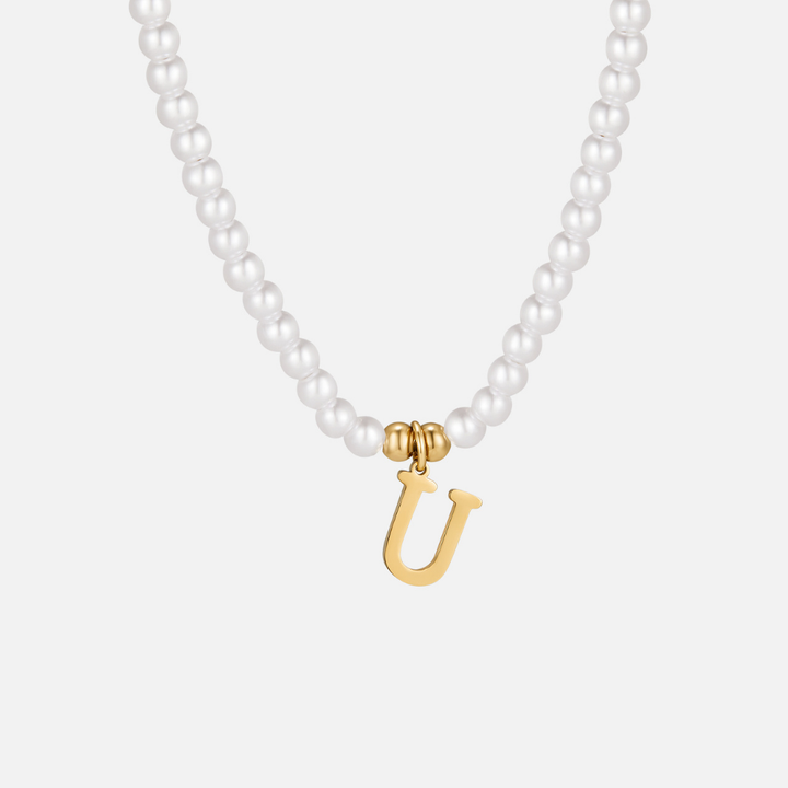 Letter Pearl Necklace