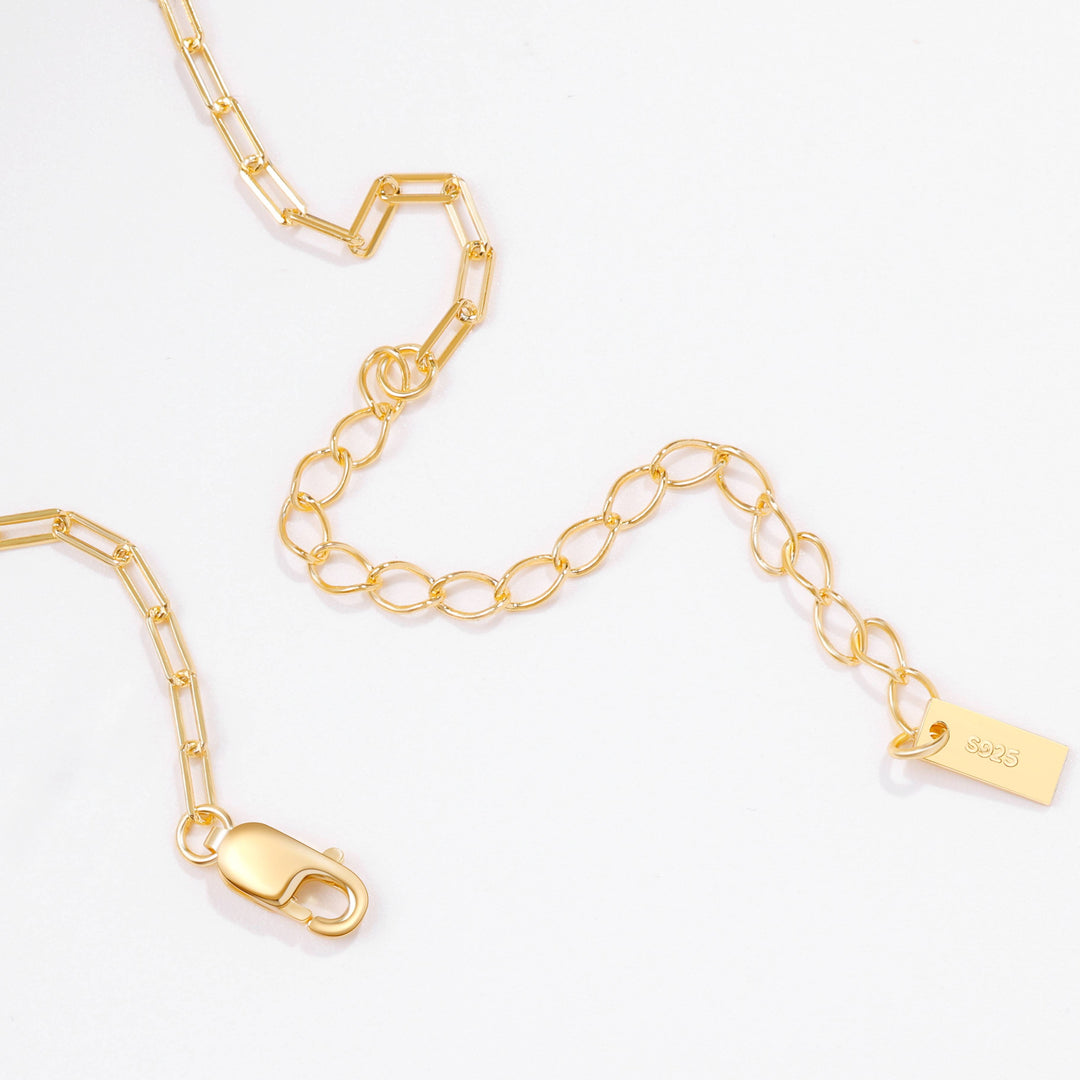 Mother Of Pearl Heart Initial Necklace