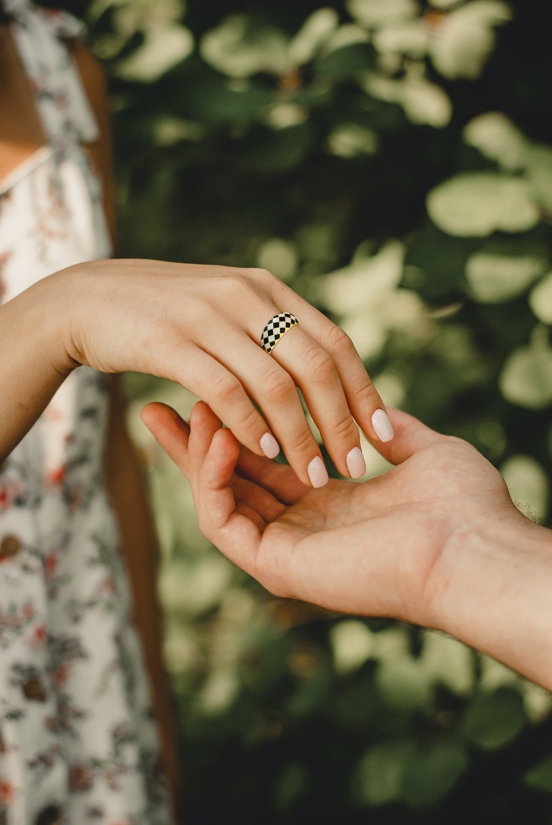Checkerboard Pattern Ring