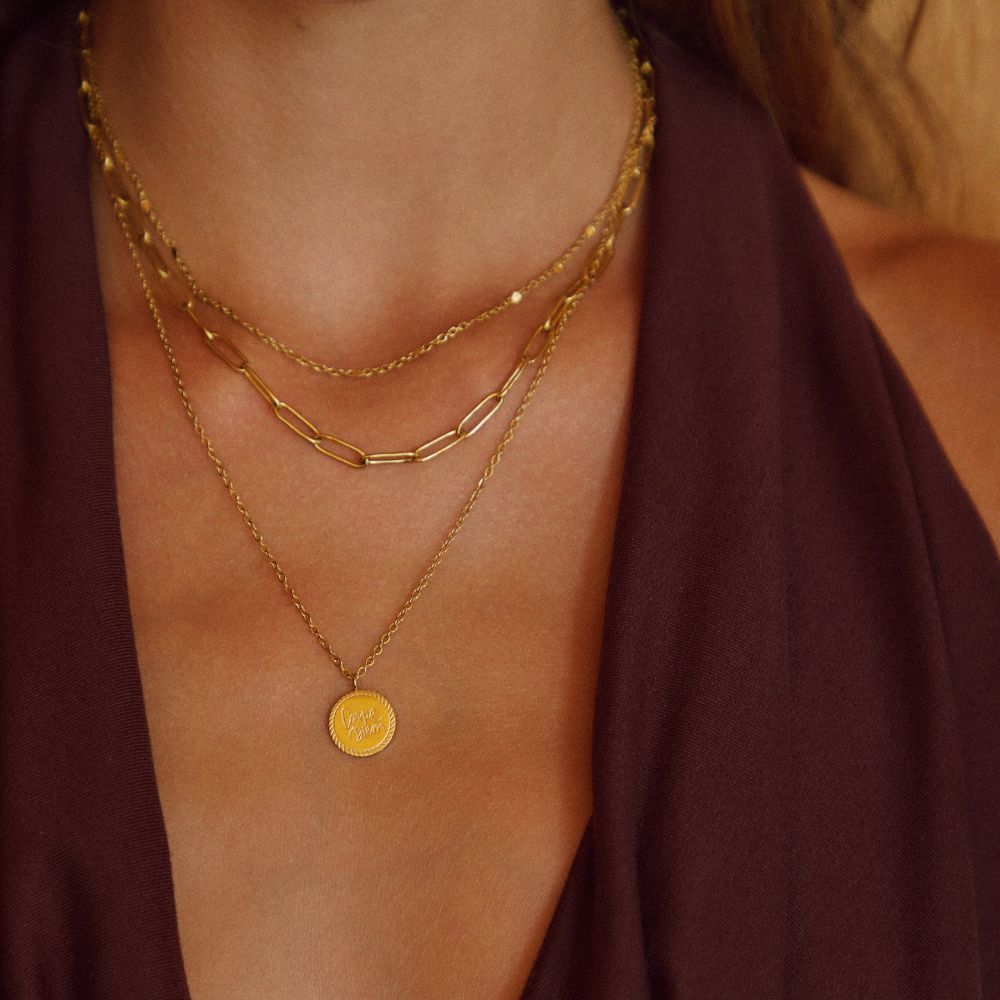 Geya Coin Layered Necklace