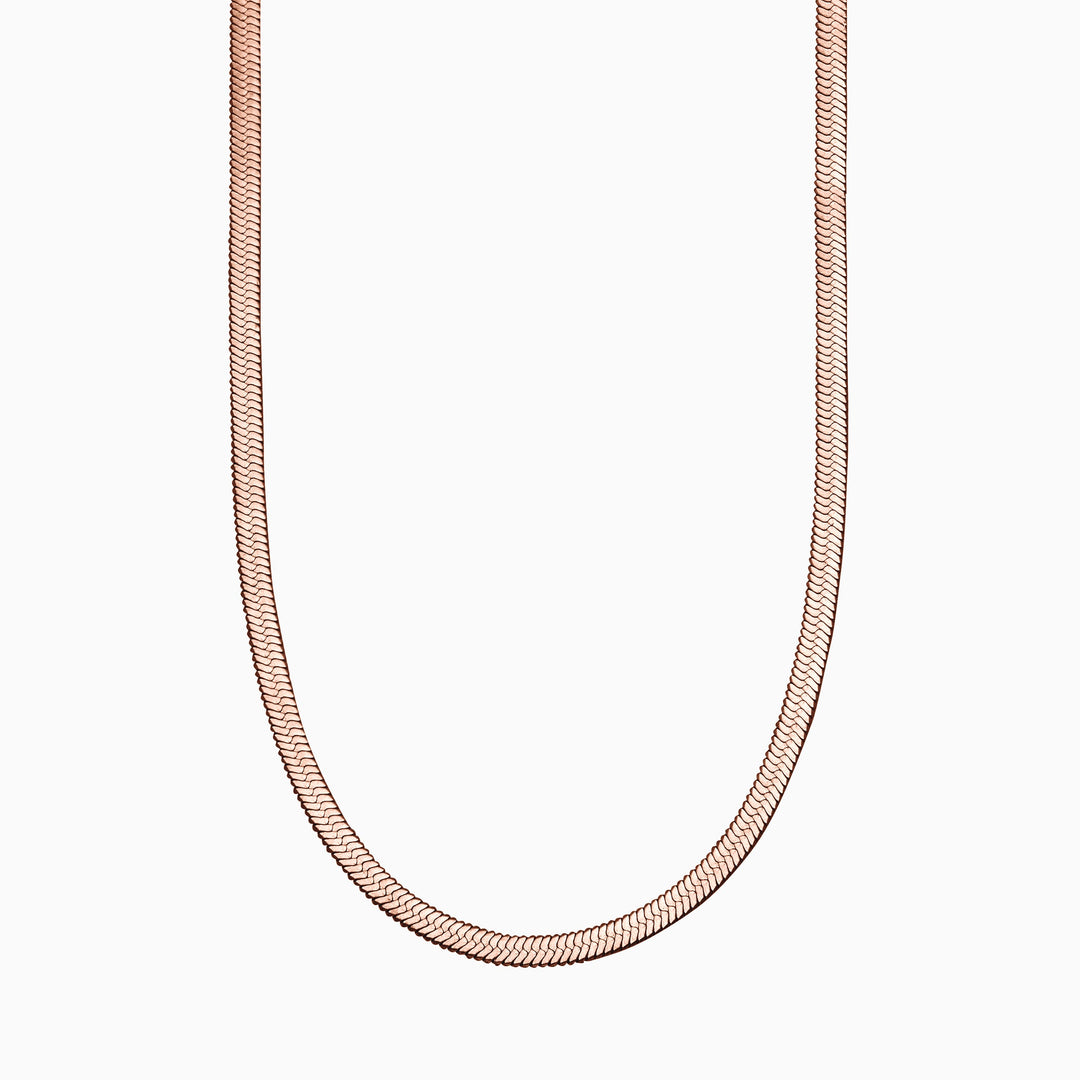 Herringbone Gold Chain Necklace