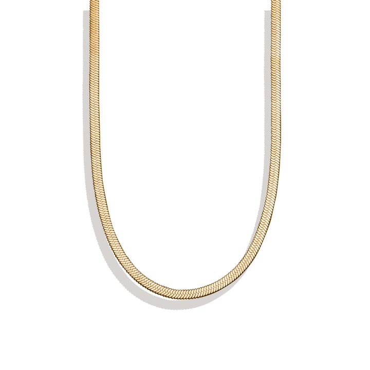Herringbone Gold Chain Necklace