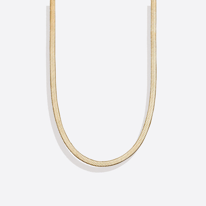 Herringbone Gold Chain Necklace