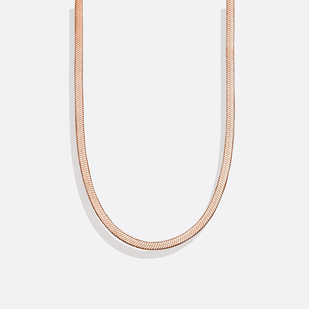 Herringbone Gold Chain Necklace