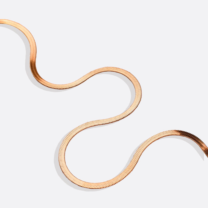 Herringbone Gold Chain Necklace