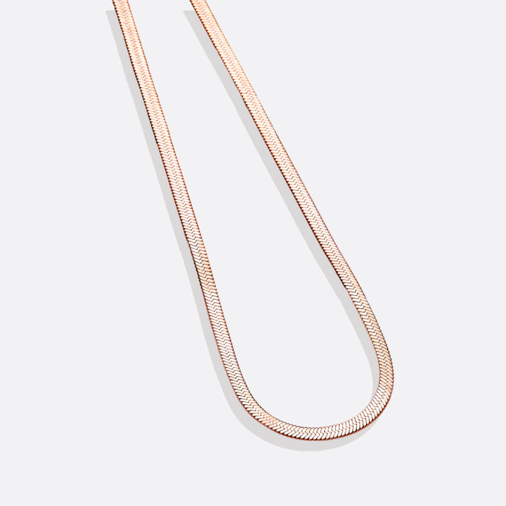 Herringbone Gold Chain Necklace