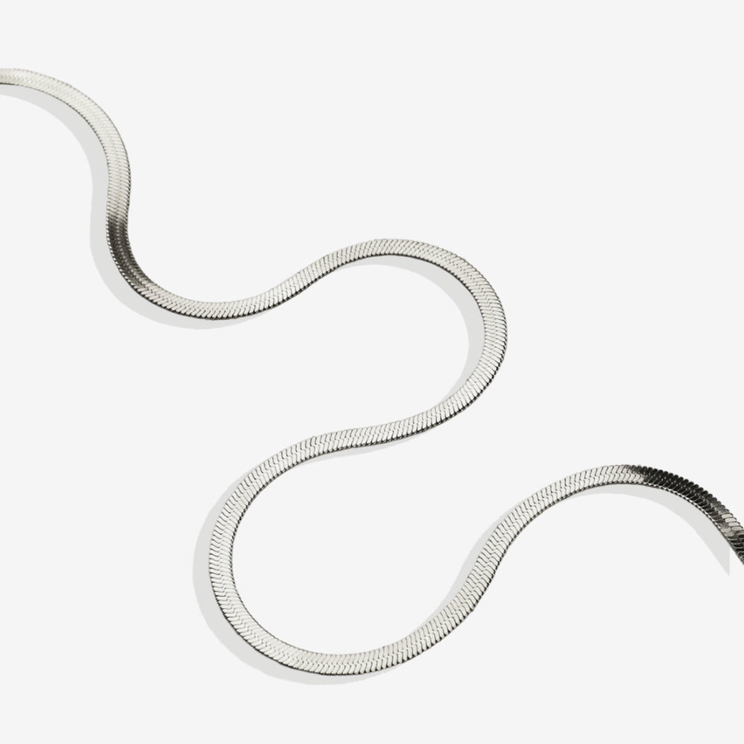 Herringbone Gold Chain Necklace