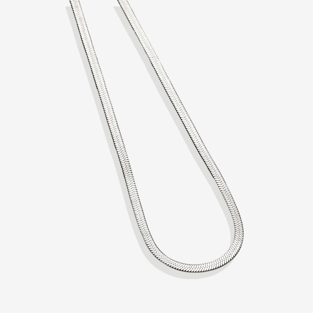 Herringbone Gold Chain Necklace