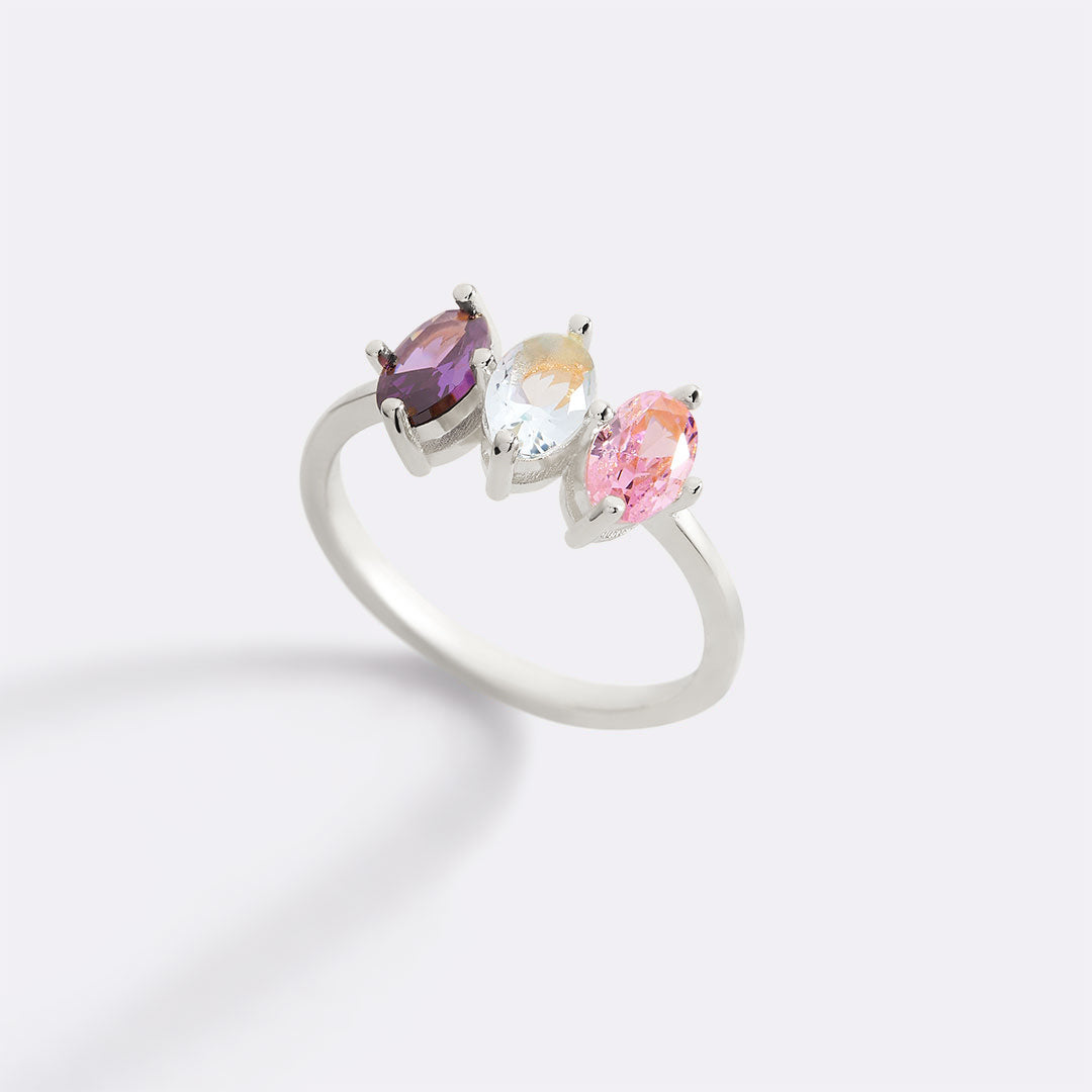 Marquis Cut Birthstone Ring