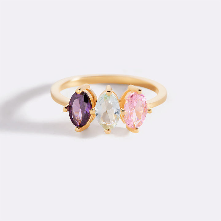 Marquis Cut Birthstone Ring