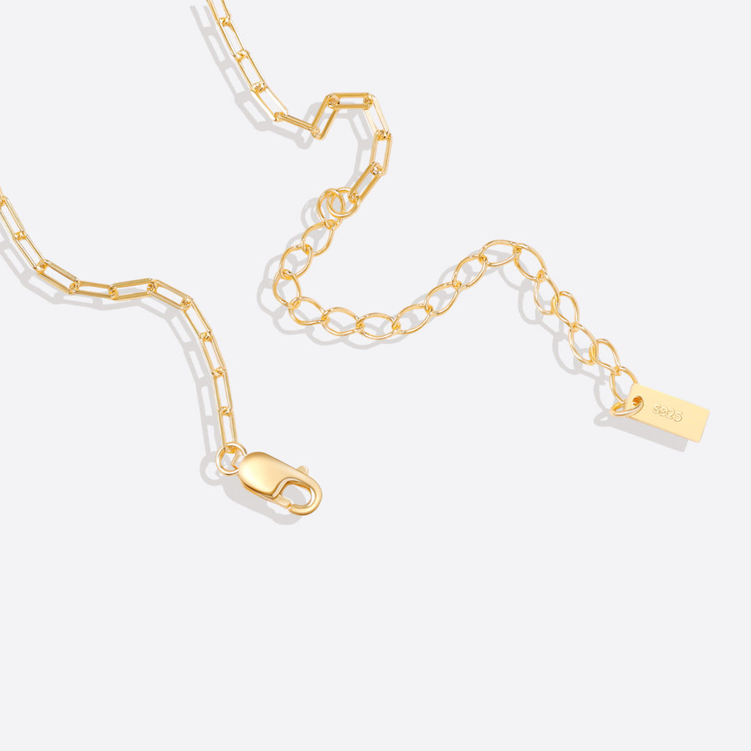 Mother Of Pearl Heart Initial Necklace