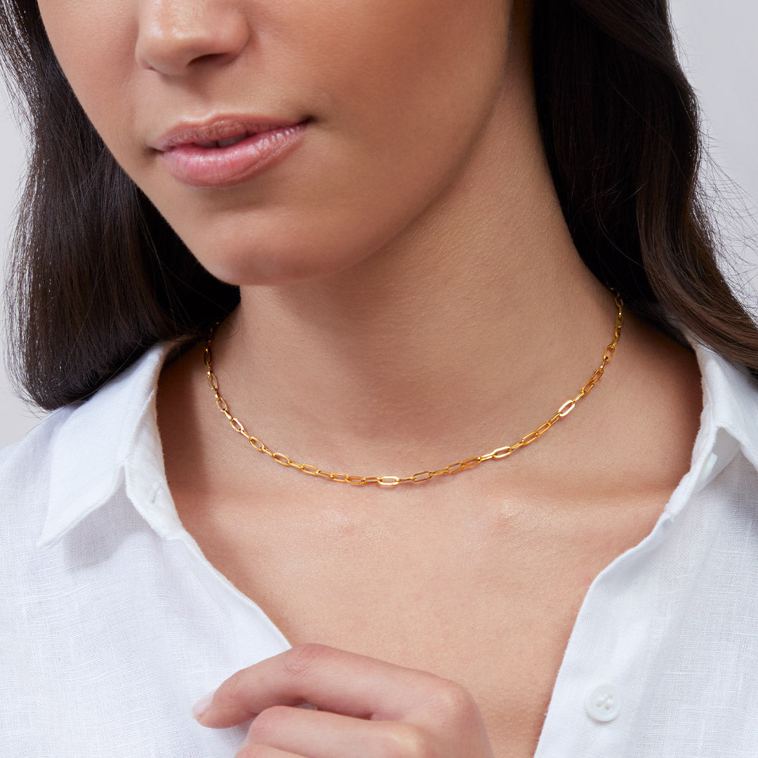 Slim Paperclip Chain Necklace