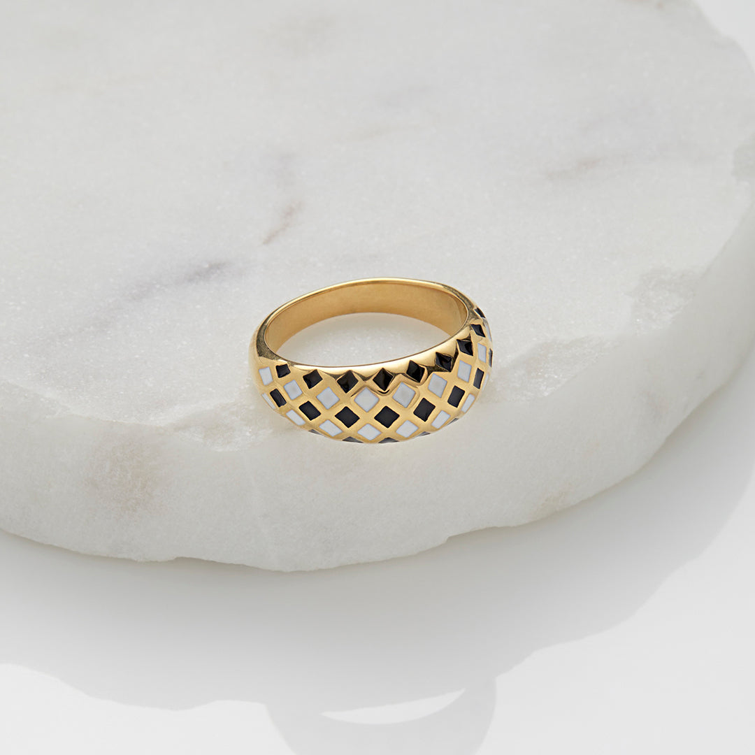 Checkerboard Pattern Ring