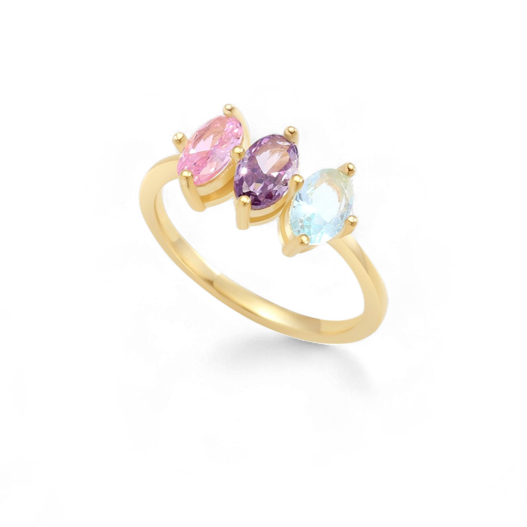 Marquis Cut Birthstone Ring