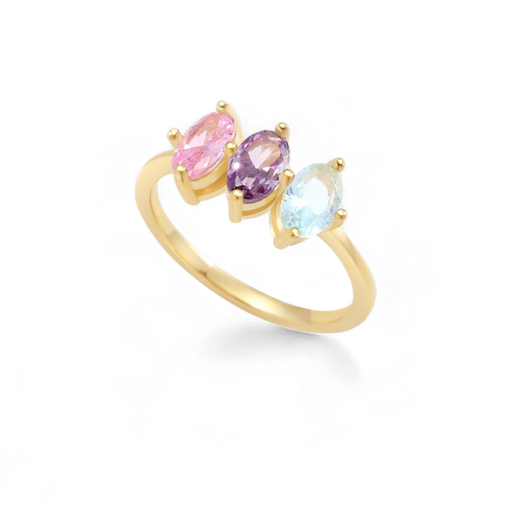 Marquis Cut Birthstone Ring