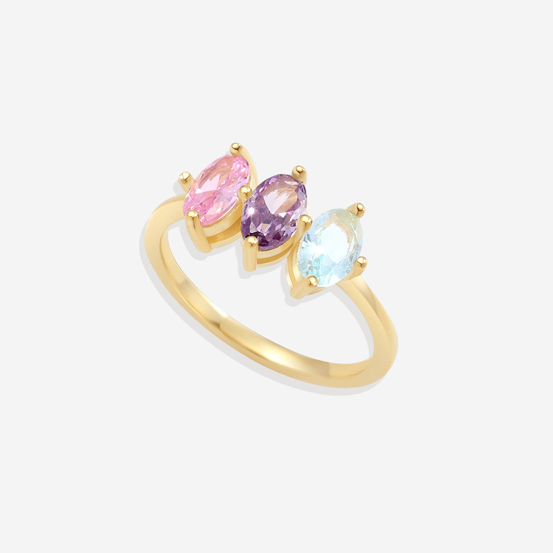 Marquis Cut Birthstone Ring