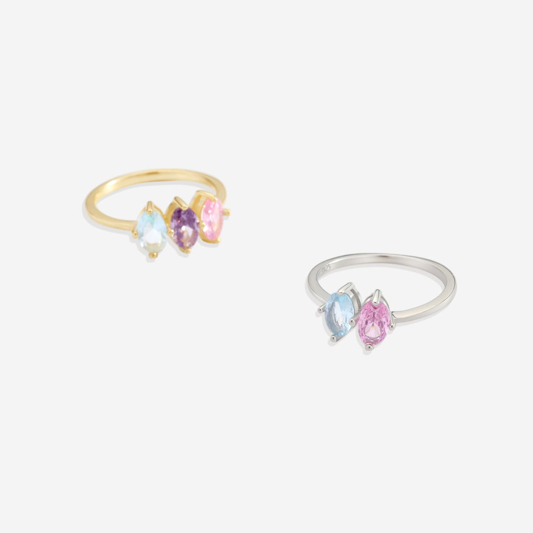 Marquis Cut Birthstone Ring