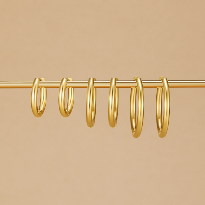 Triple Hoop Earrings Set