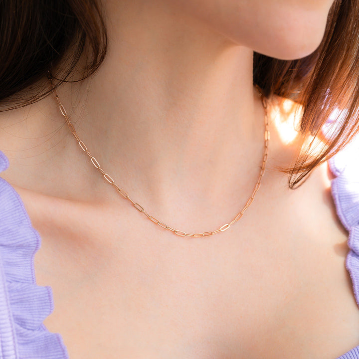 Slim Paperclip Chain Necklace