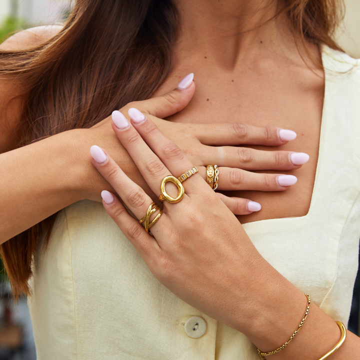 Vina Melted Gold Ring