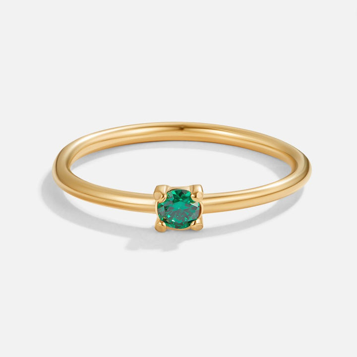 Birthstone 18K Gold Rings