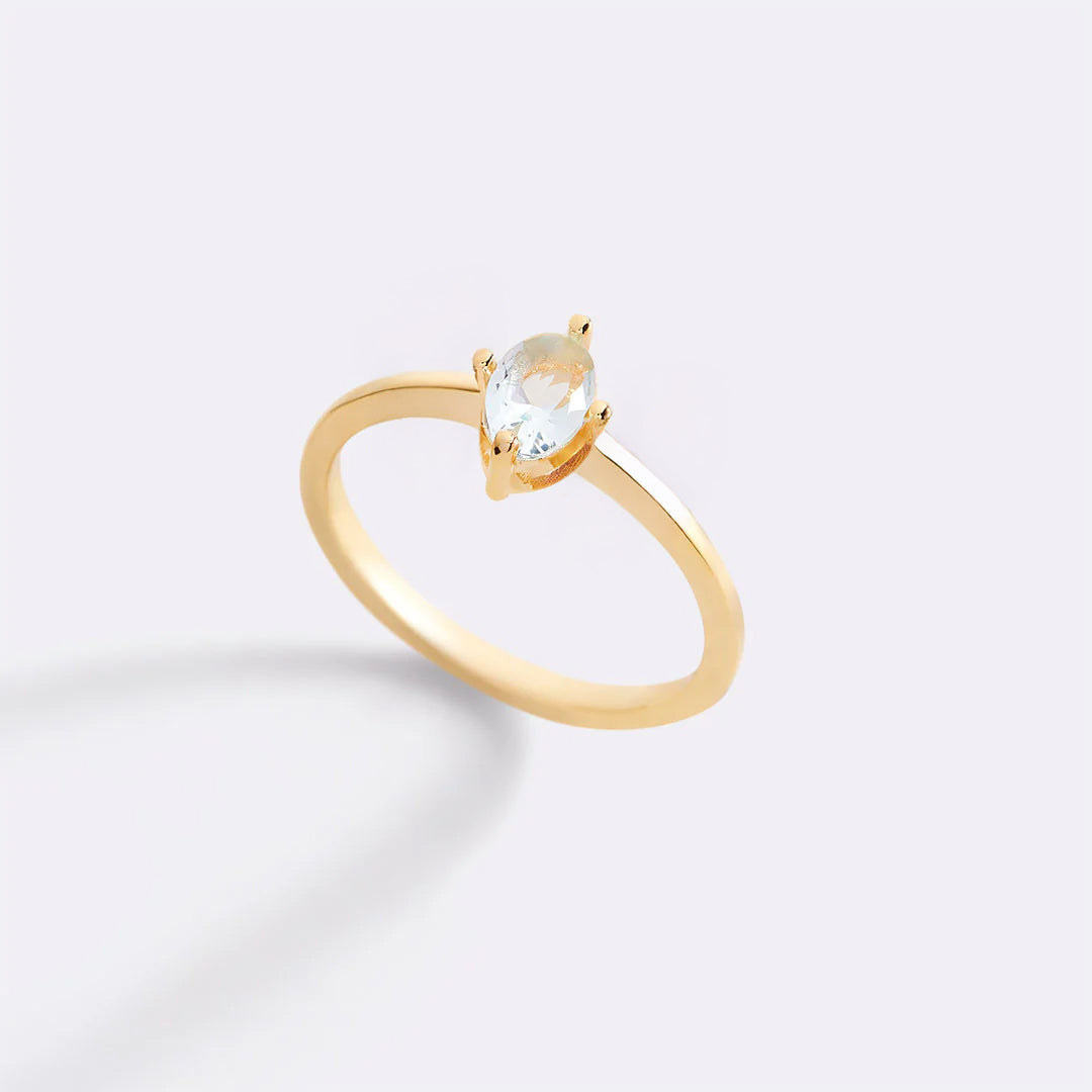 Marquis Cut Birthstone Ring