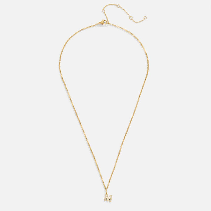 Crystal Letter Charm Necklace