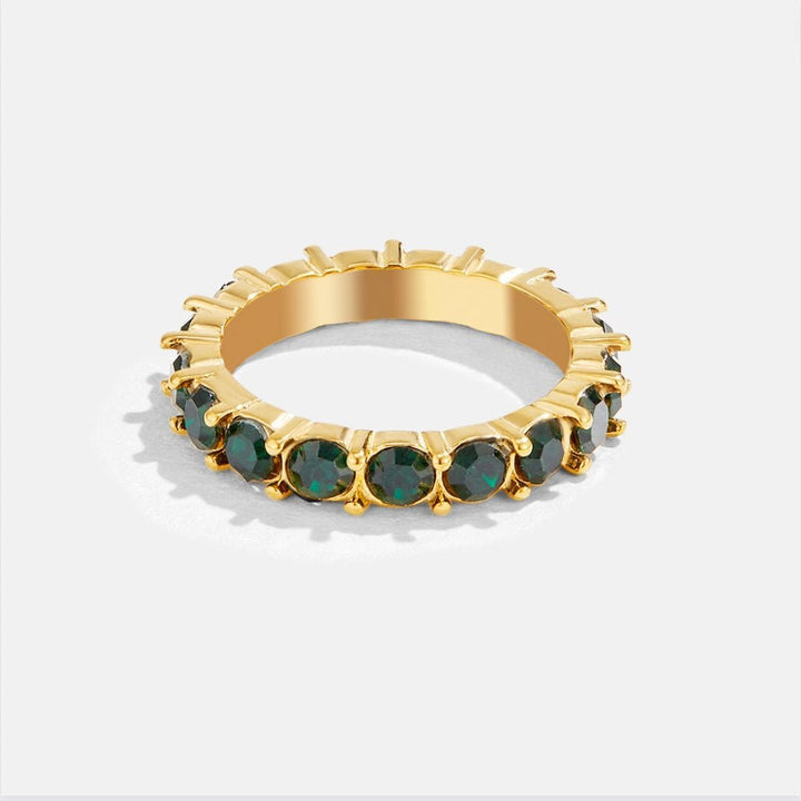 Emerald Beauty 18K Crystal Ring