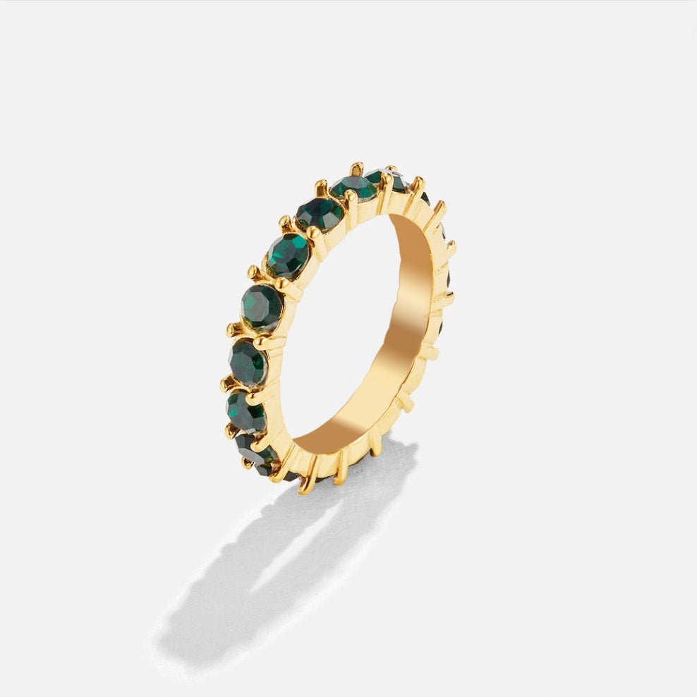 Emerald Beauty 18K Crystal Ring