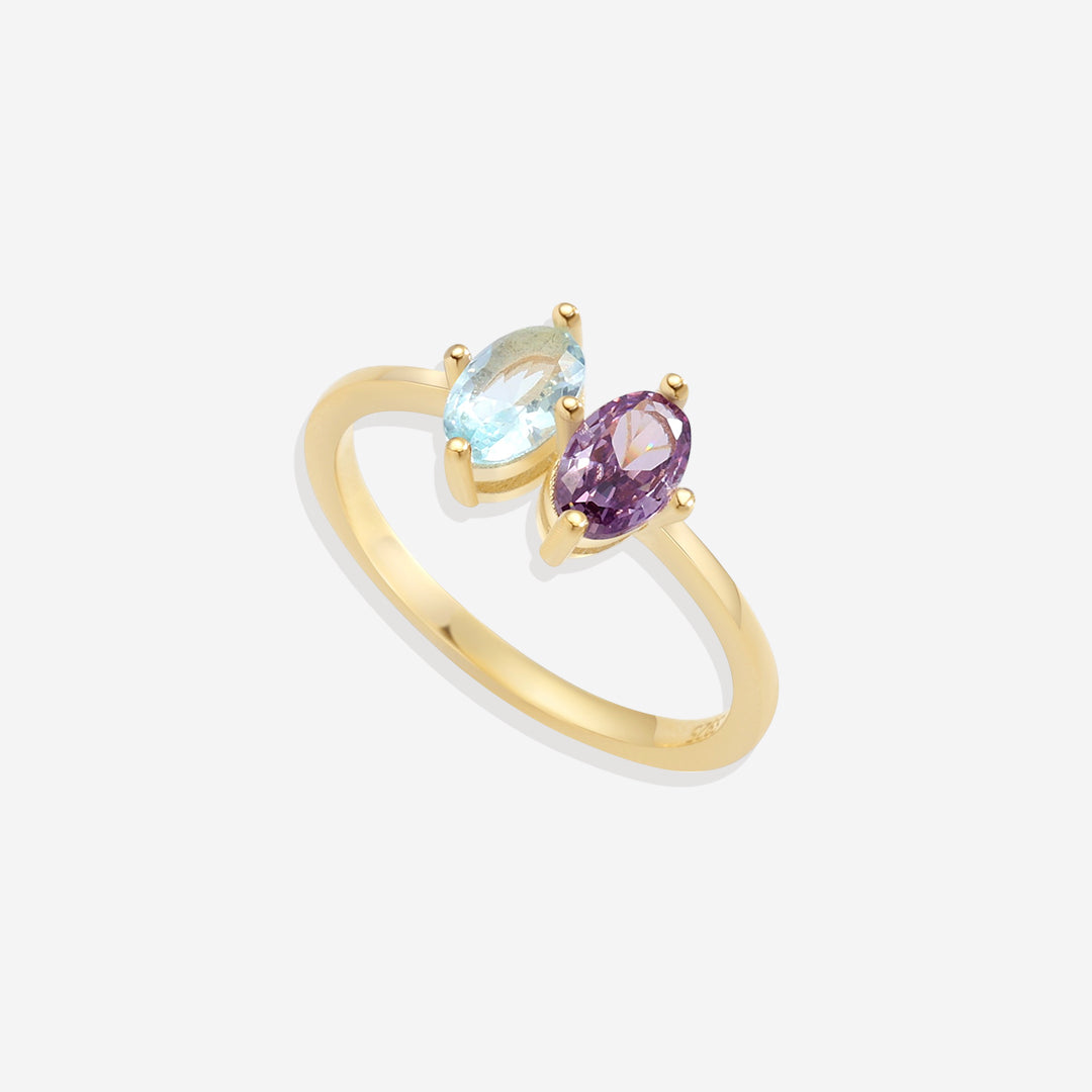 Marquis Cut Birthstone Ring