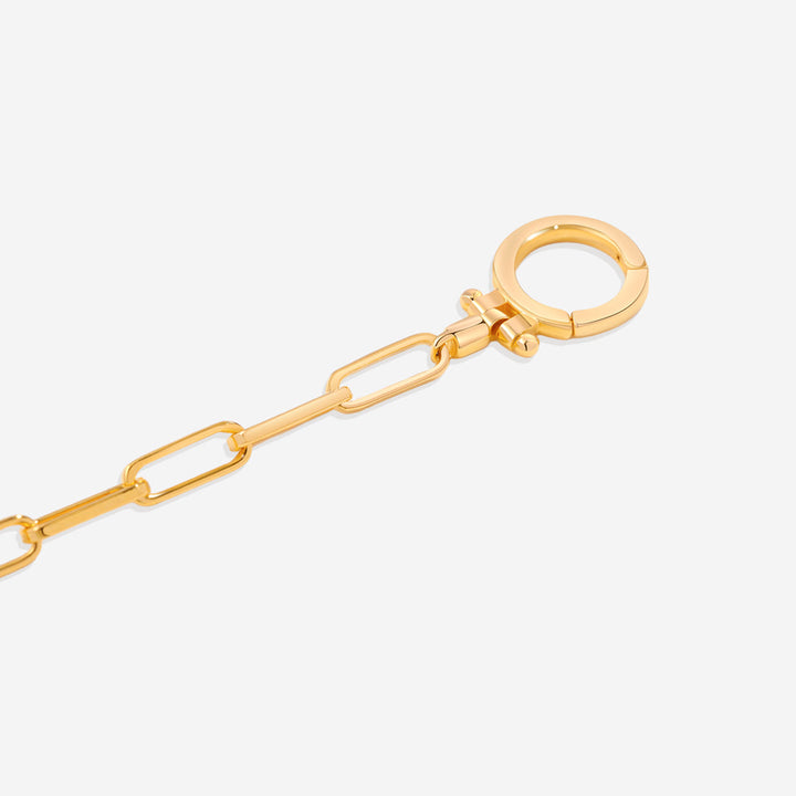 Paperclip Chain Bracelet With Front Clasp