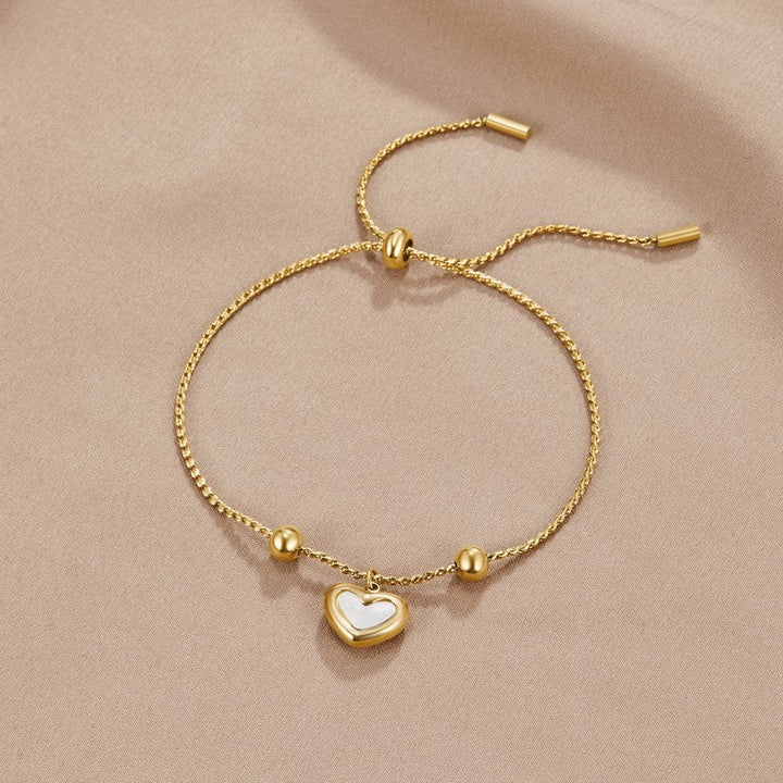 Heart Charm Adjustable Bracelet
