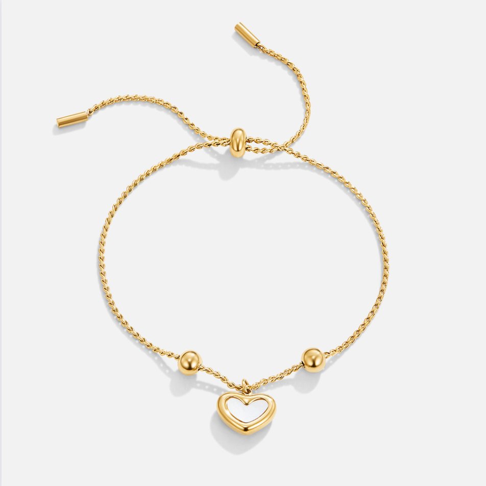 Heart Charm Adjustable Bracelet
