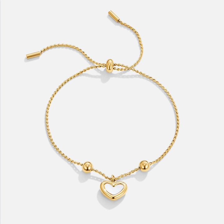 Heart Charm Adjustable Bracelet