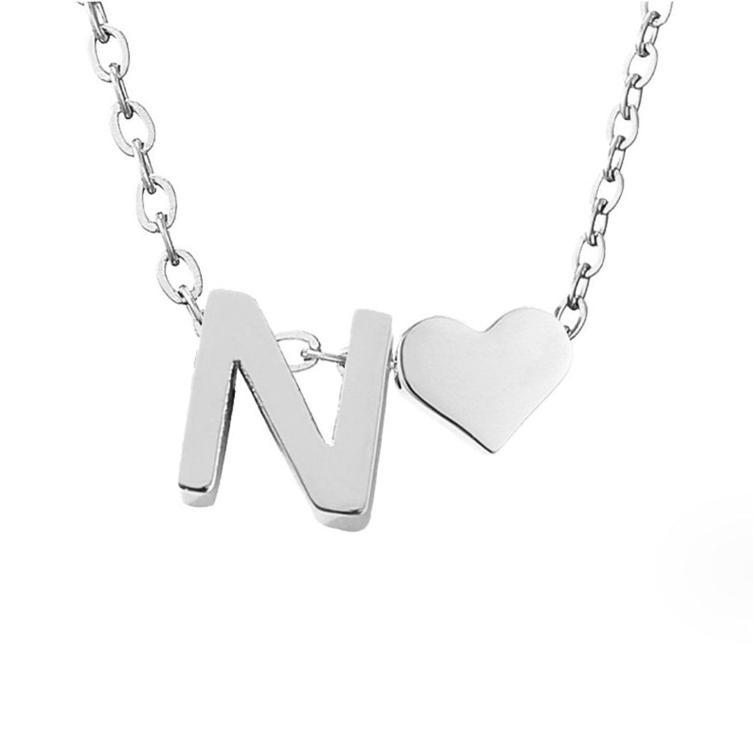 Forever Love & Letter Silver Necklace