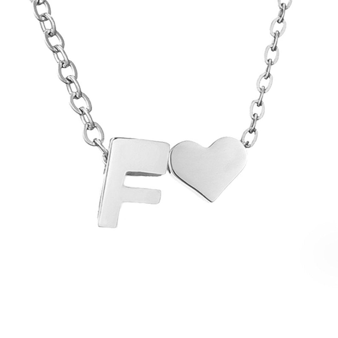 Forever Love & Letter Silver Necklace
