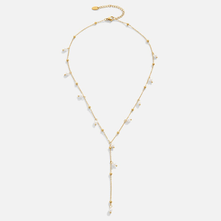 Lariat Pearl Drop Necklace