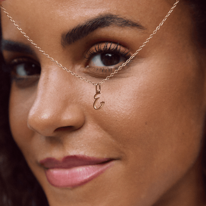 Gold Letter Heart Necklace