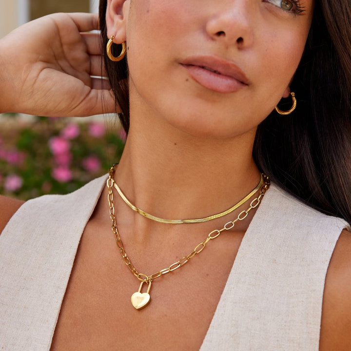 Heart Lock Pendant Necklace