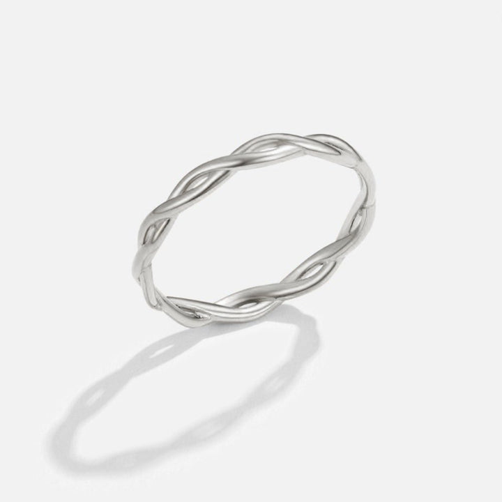 Infinity 18K Silver Twist Ring
