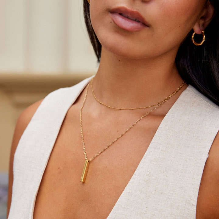 Lala Gold Bar Necklace