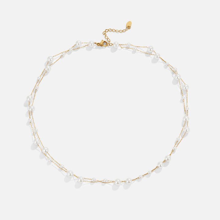 Layered Tori Pearl Necklace