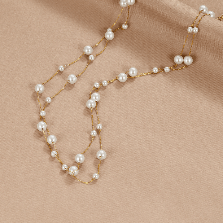 Layered Tori Pearl Necklace