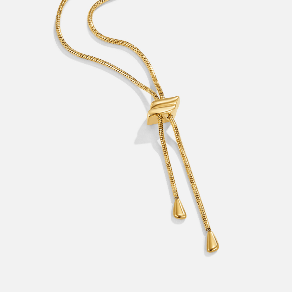 Lola 18K Gold Lariat Necklace