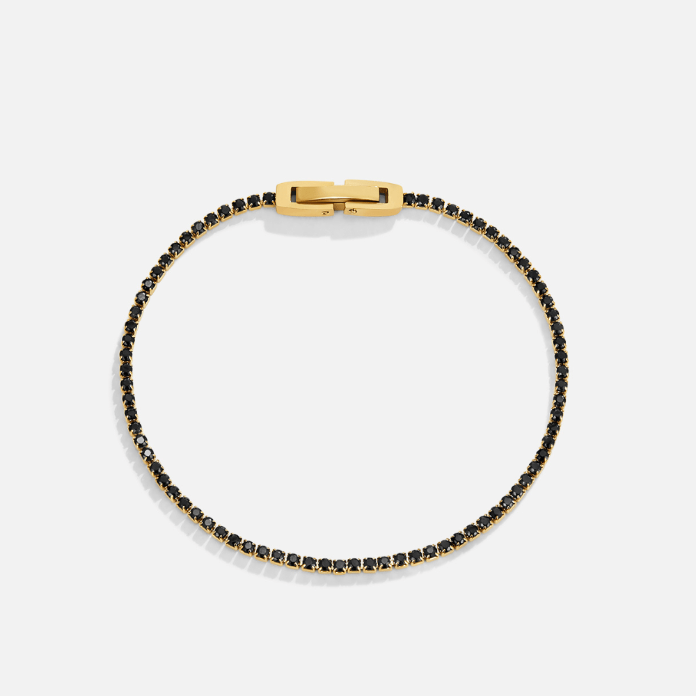 Black Stone Tennis Bracelet