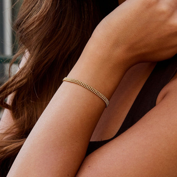 Gold Mesh Chain Bracelet